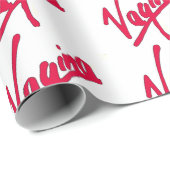 valentine naughty vagina funny humor wrapping paper (Roll Corner)