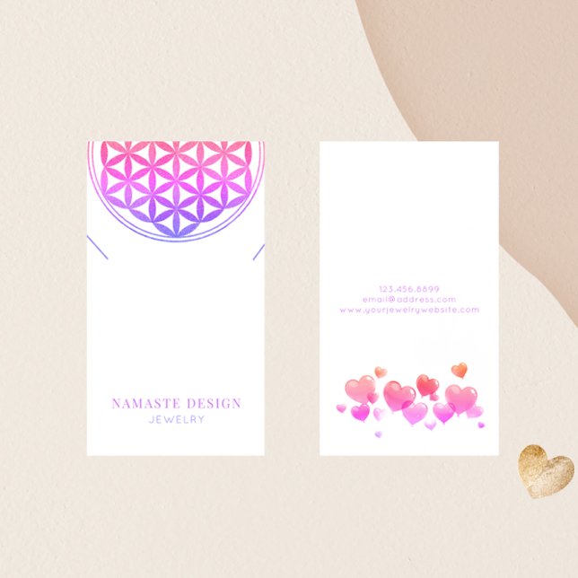 Valentine Necklace Display Card • Blume des Lebens (Creator Uploaded)