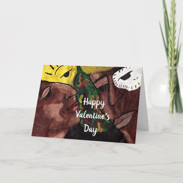 VALENTINE NEGRO WOMAN  CARD (Front)