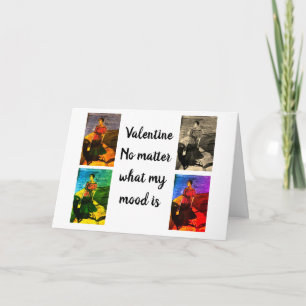 VALENTINE NEGRO WOMAN ON THE DECK CARD