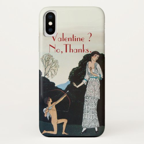 VALENTINE  NOTHANKS RETRO ANTI VALENTINES DAY iPhone XS CASE