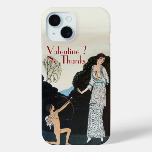 VALENTINE  NOTHANKS RETRO ANTI VALENTINES DAY iPhone 15 CASE
