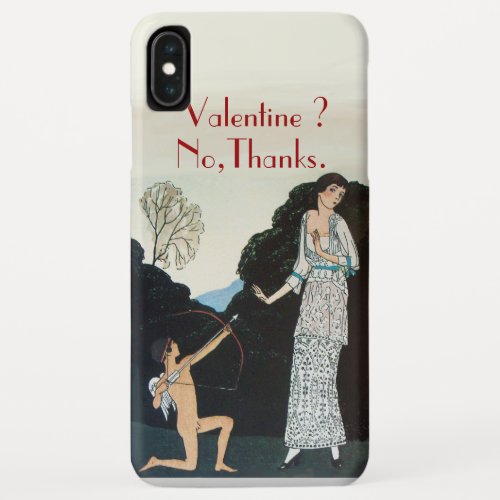 VALENTINE  NOTHANKS RETRO ANTI VALENTINES DAY iPhone XS MAX CASE