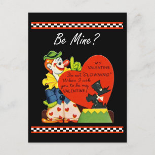 Valentine Not Clowing Around Scottish Terrier Holiday Postcard