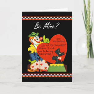 Valentine Not Clowning Around Scottish Terrier Holiday Card