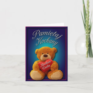 Valentine Notecard in Polish