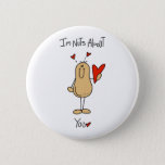Valentine Nuts About You Button at Zazzle