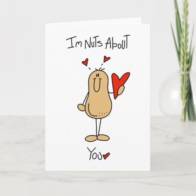 Valentine Nuts About You Holiday Card (Front)