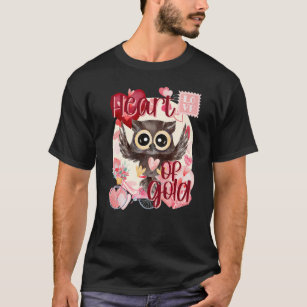 Valentine Owl Simply Watercolor Southern Colors Co T-Shirt