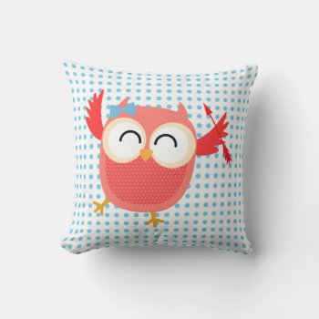 Valentine Owls Pillow by valentines_store at Zazzle