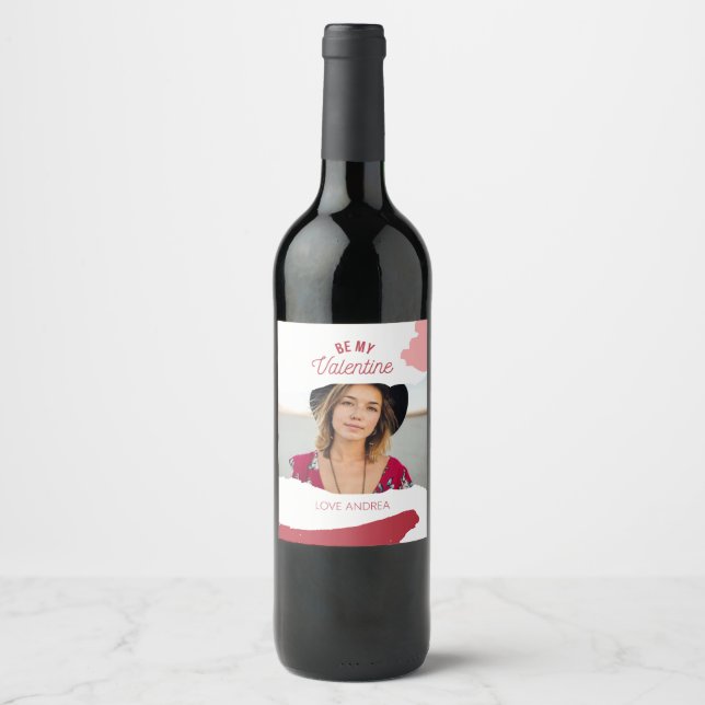 Valentine Paint Splash Wine Label (Front)