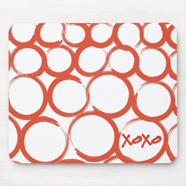 Valentine Painted XOXO Mouse Pad (Front)