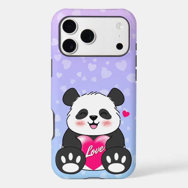 Valentine Panda in Love Iphone Case (Back)