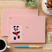 Valentine Panda in Pink Envelope (Desk)