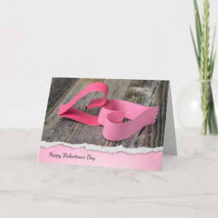 Valentine paper hearts with torn edge border invitation