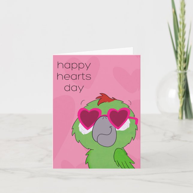 Valentine parrot card (Front)