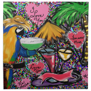 Valentine Party Parrot Napkin