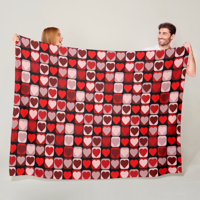 Valentine Patchwork Fleece Blanket (In Situ)