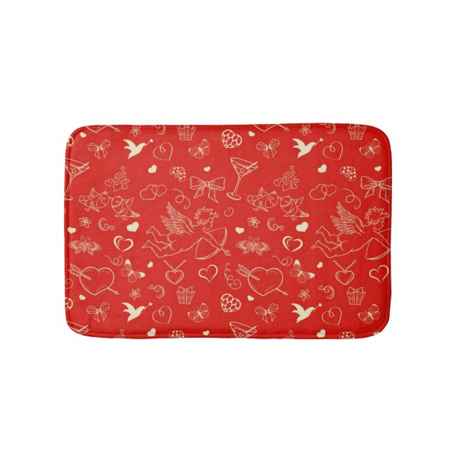 Valentine Pattern 2 Bathroom Mat (Front)