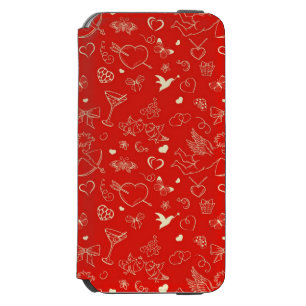 Valentine Pattern 2 iPhone 6/6s Wallet Case