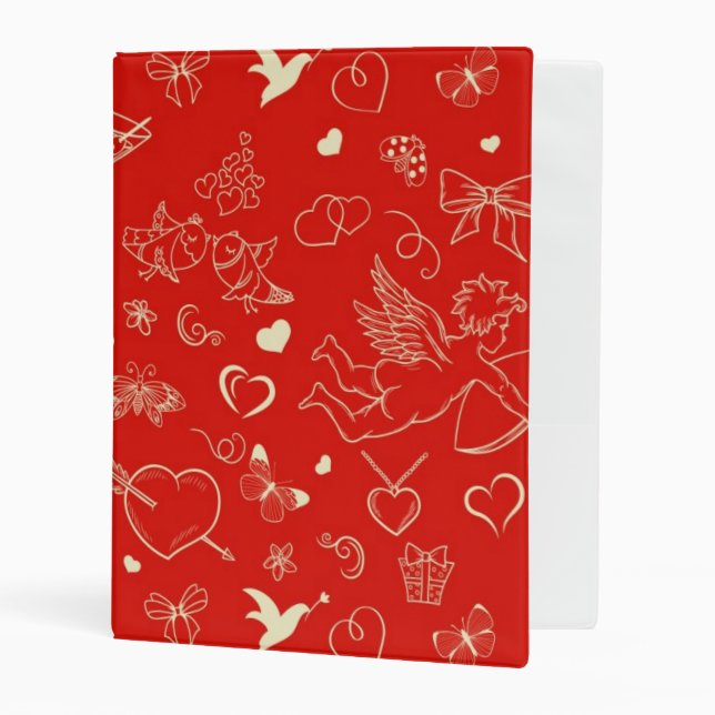 Valentine Pattern 2 Mini Binder (Front/Inside)