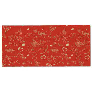Valentine Pattern 2 Wood Flash Drive