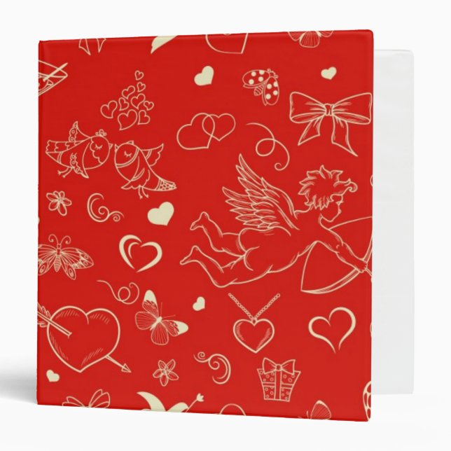 Valentine Pattern 3 Ring Binder (Front/Inside)