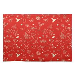 Valentine Pattern Cloth Placemat