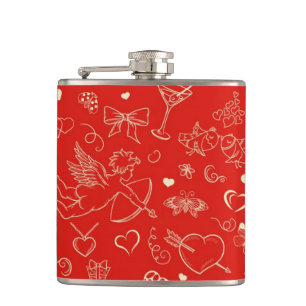 Valentine Pattern Flask