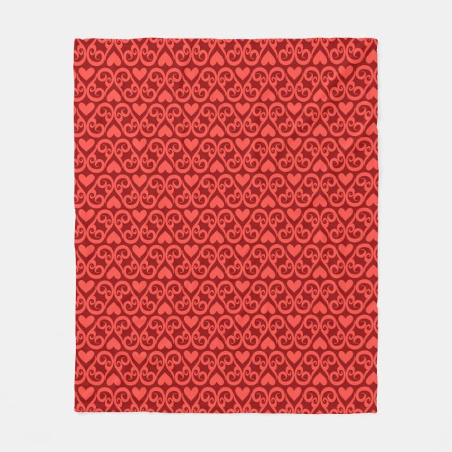 Valentine Pattern Fleece Blanket (Front)