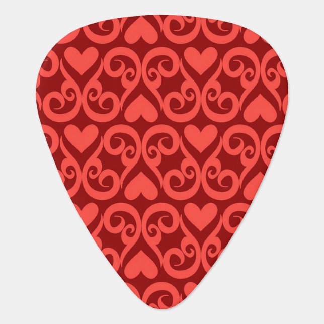 Valentine Pattern Guitar Pick (Front)
