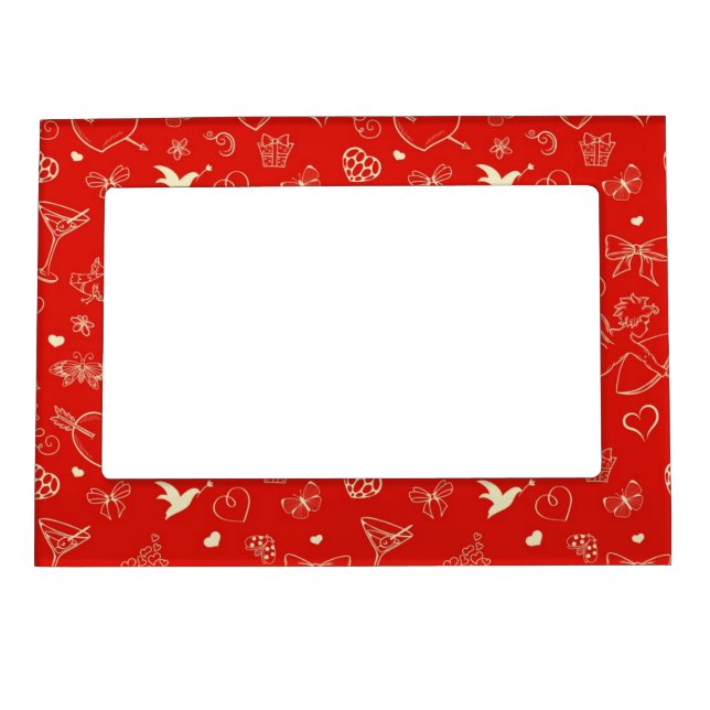 Valentine Pattern Magnetic Picture Frame (Front)