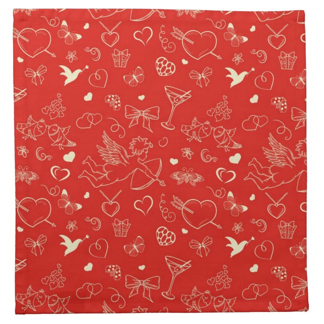 Valentine Pattern Napkin (Front)