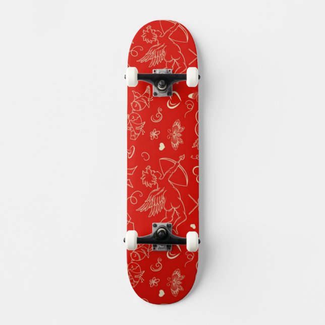 Valentine Pattern Skateboard Deck (Front)