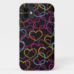 Valentine Pattern with Color Hearts iPhone 11 Case