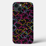 Valentine Pattern with Color Hearts iPhone 13 Case