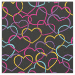 Valentine Pattern with Color Hearts Fabric