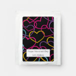 Valentine Pattern with Color Hearts Tea Bag Drink Mix