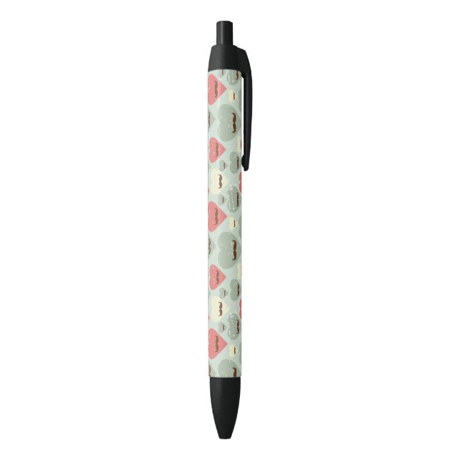 Valentine pattern with heart and mustache pen (Bottom (Vertical))