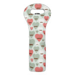 Valentine pattern with heart and mustache wine bag