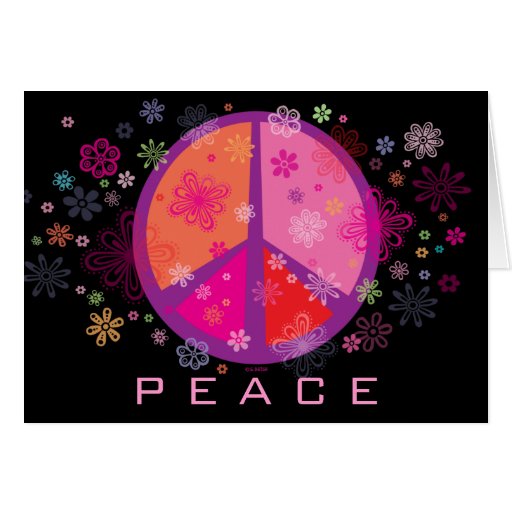Valentine Peace Sign Card | Zazzle