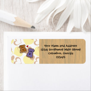 Valentine Peanut Butter and Jelly Label