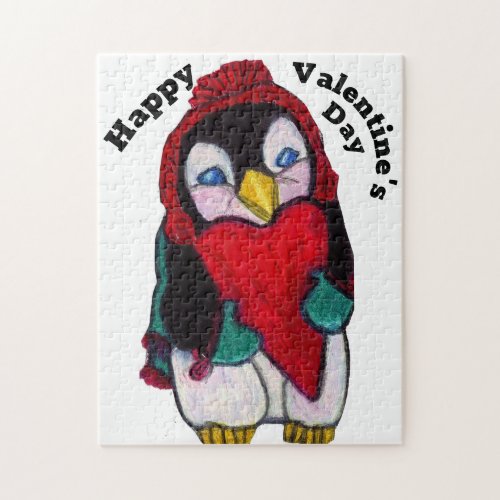 VALENTINE  PENGUIN  JIGSAW PUZZLE