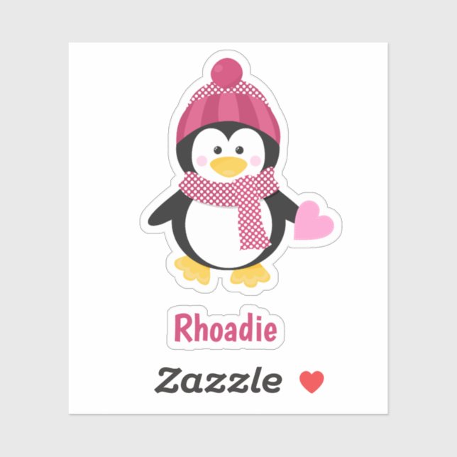 Valentine Penguin Sticker (Sheet)