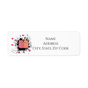 Valentine Piggies Return Address Label