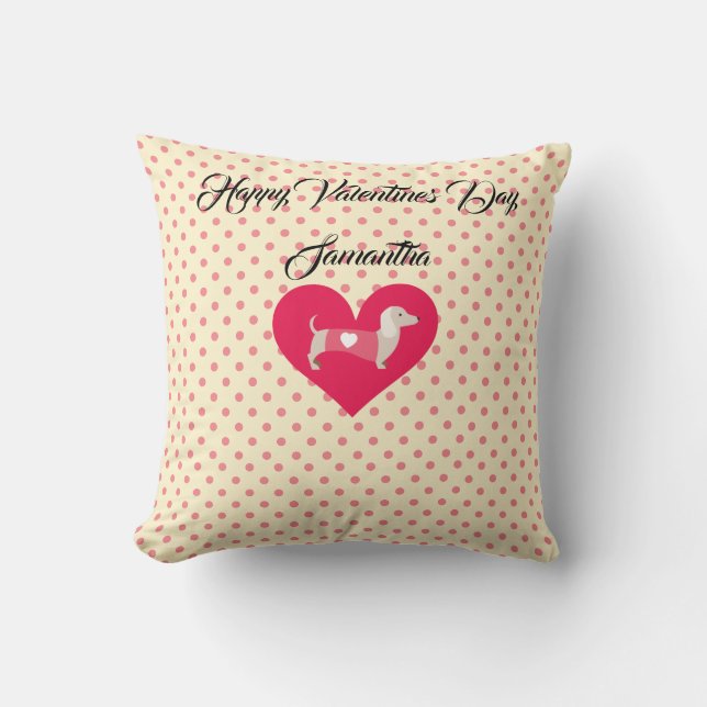 Valentine Pillow Happy Valentine's Day Gift (Front)