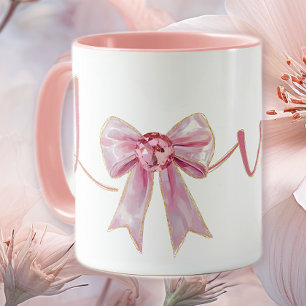Valentine Pink Bow Mug
