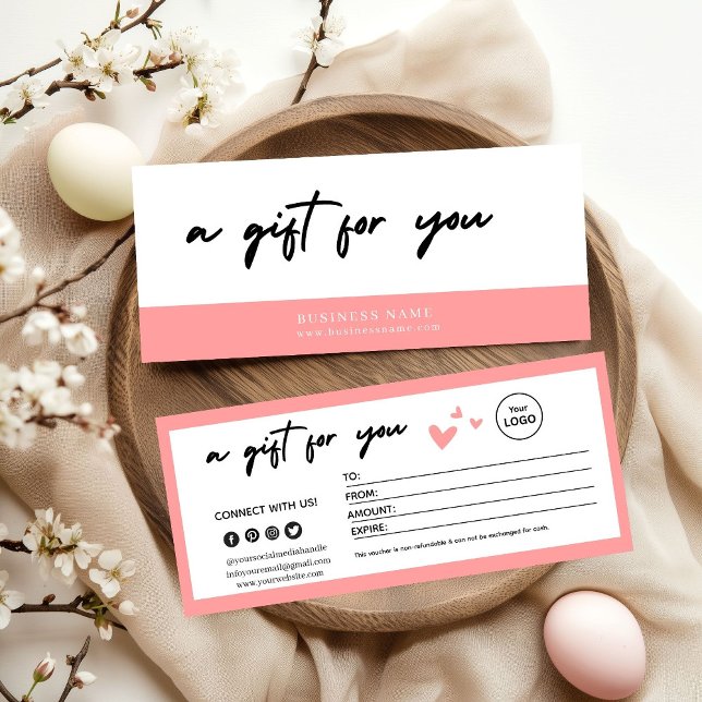 Valentine Pink Elegant Gift Certificate  (Creator Uploaded)