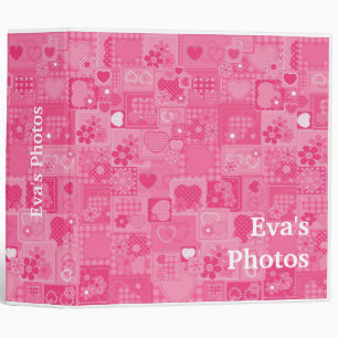 Valentine Pink Hearts Binder