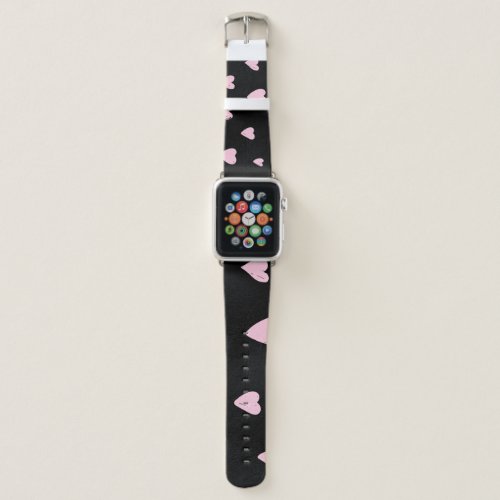 Valentine Pink Hearts Vintage Love Apple Watch Band